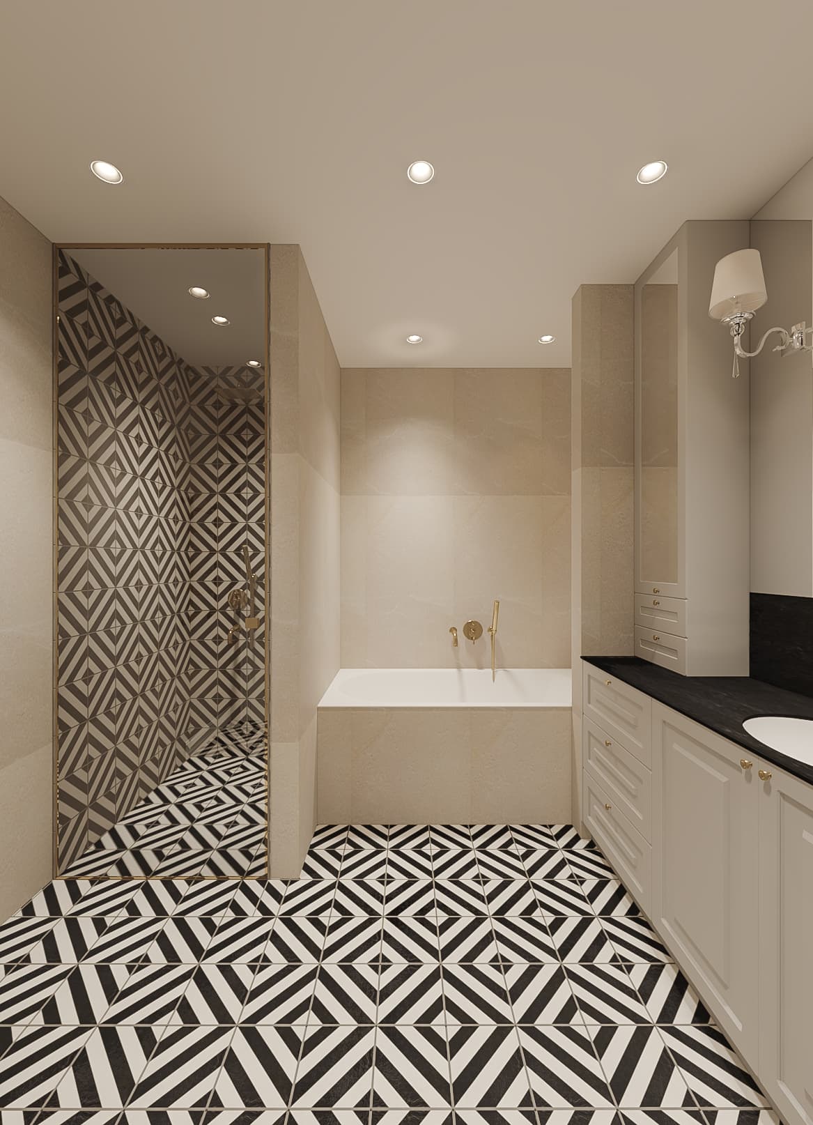 Vonios kambario interjeras Art deco - 001.jpg