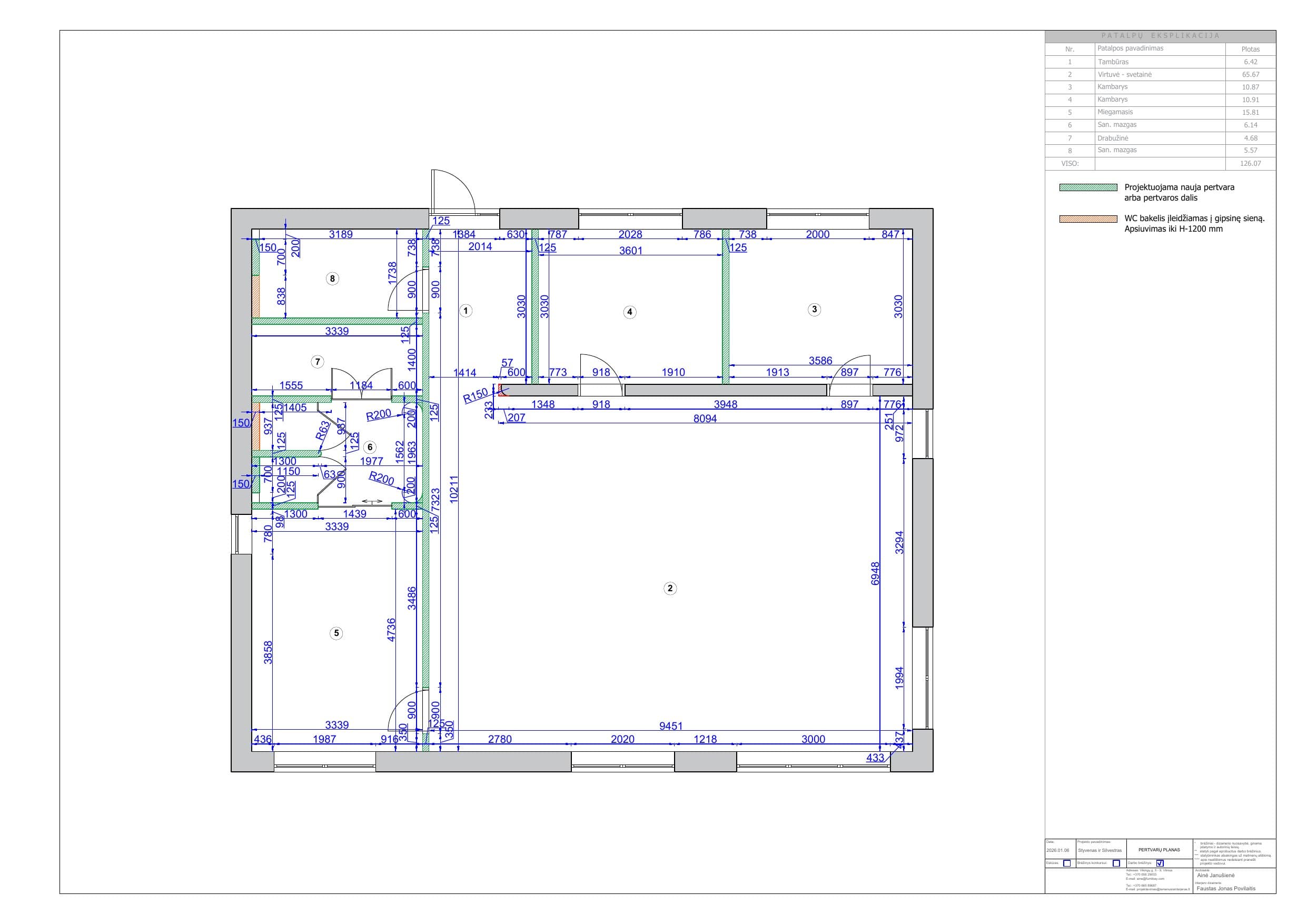 Interior project technical section – 2