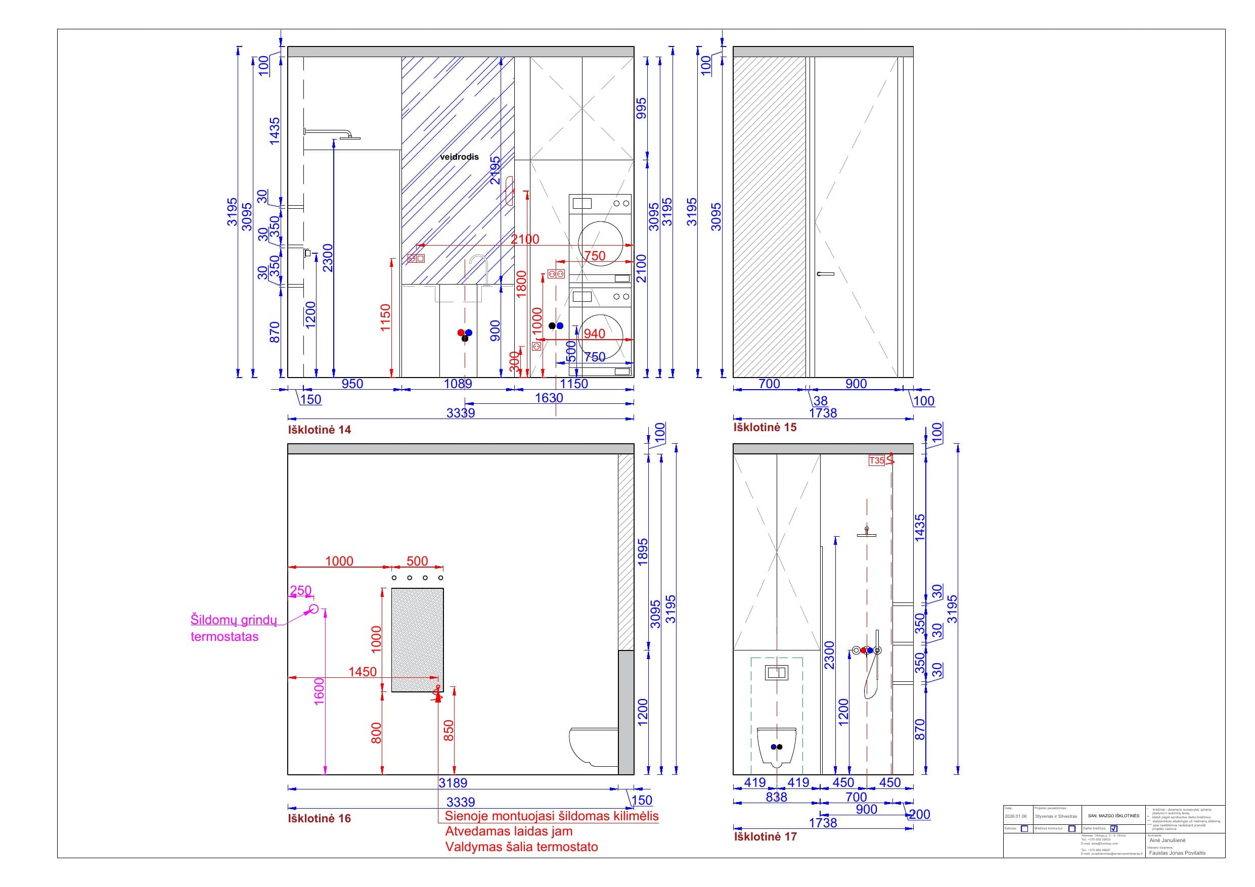 Interior project technical section – 20